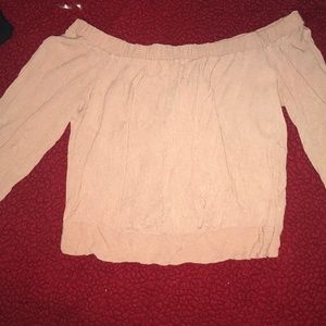 Charlotte Russe Pink Off-the-shoulder Top